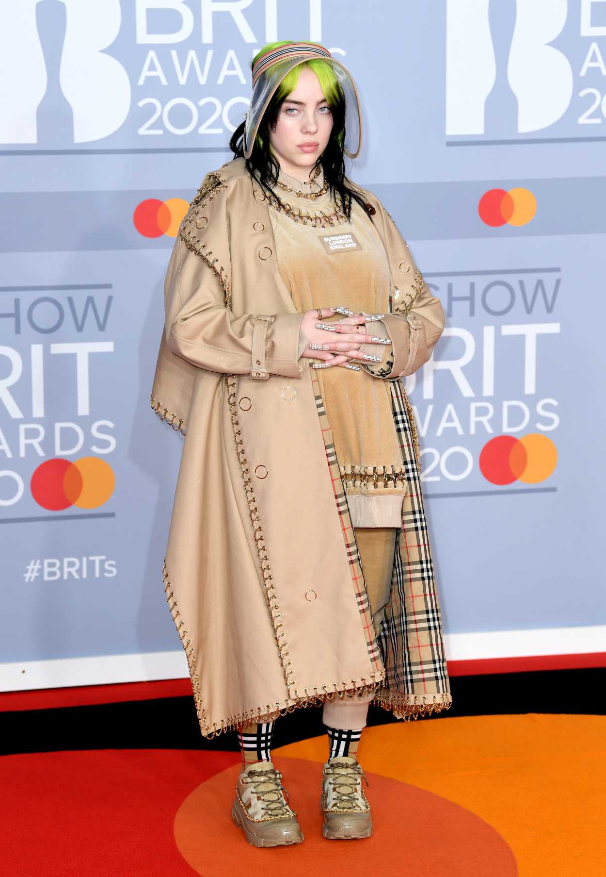 Billie Eilish Attends 2020 Brit Awards at O2 Arena in London 02/18/2020 ...