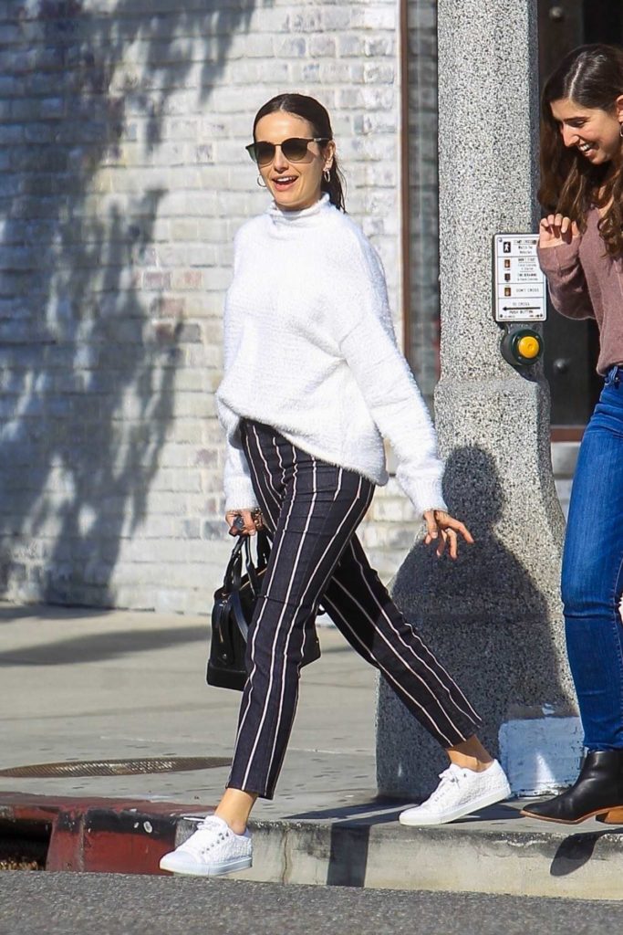 Camilla Belle in a White Sneakers