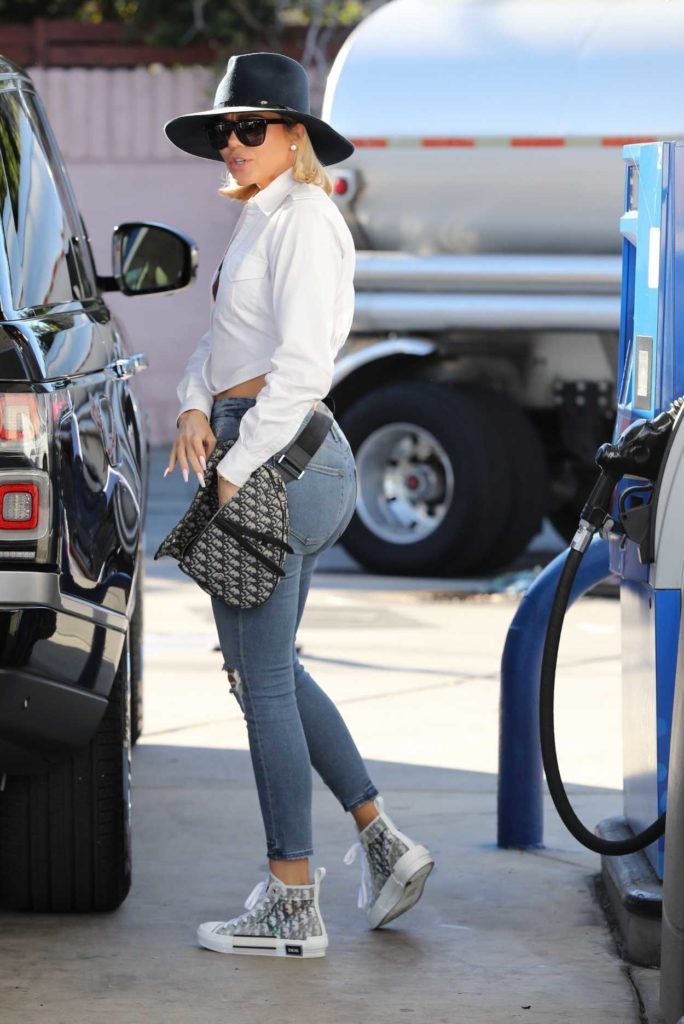 Khloe Kardashian in a White Blouse
