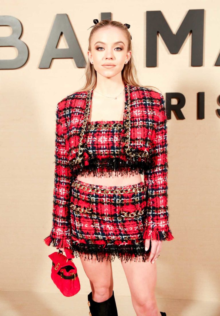 Sydney Sweeney Attends the Balmain Fashion Show in Paris 02/28/2020 ...