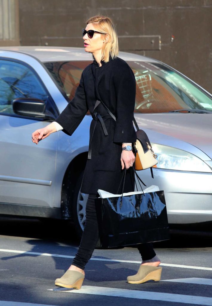 Claire Danes in a Black Coat