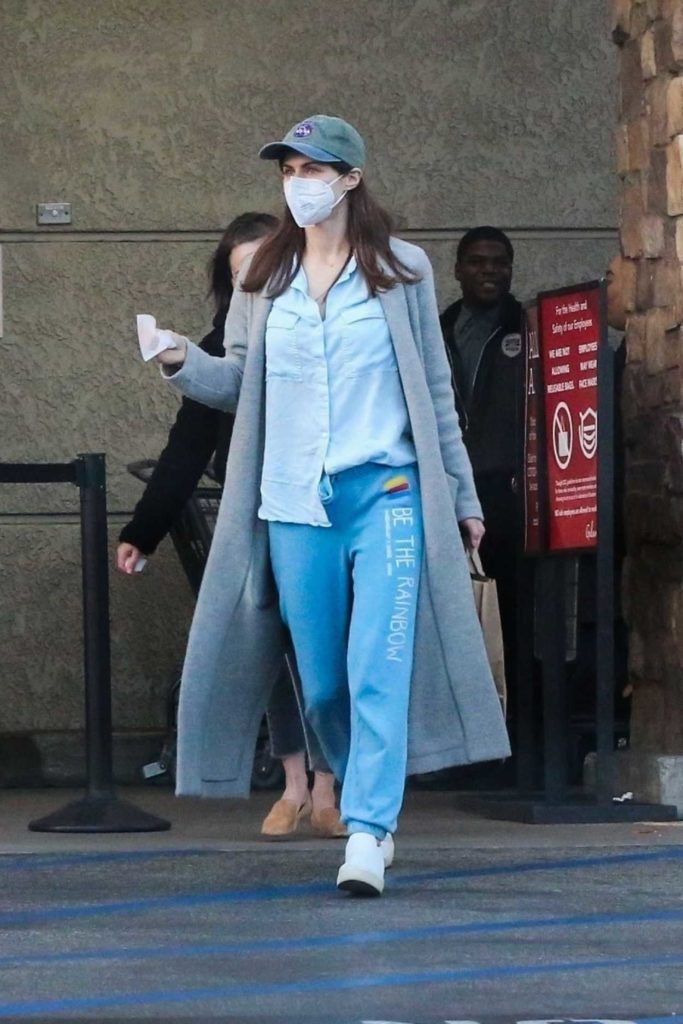 Alexandra Daddario in a Surgical Face Mask