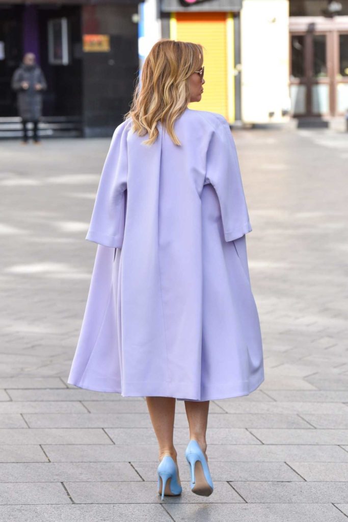 Amanda Holden in a Purple Trench Coat