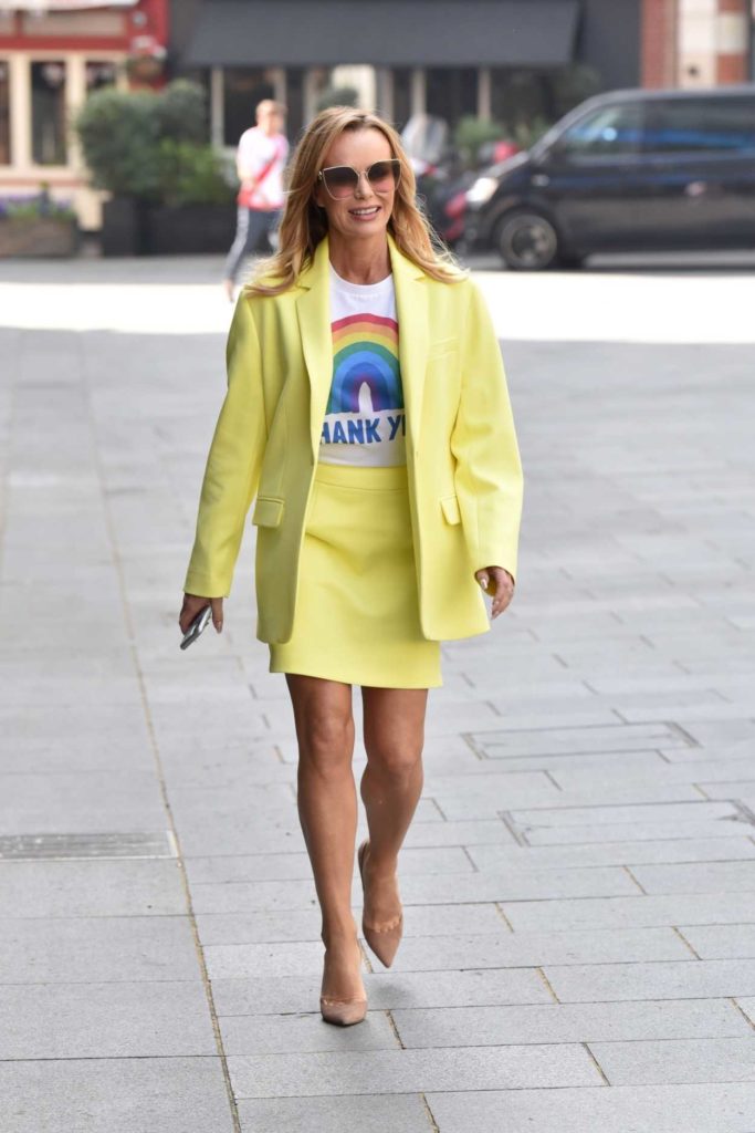 Amanda Holden in a Yellow Suit