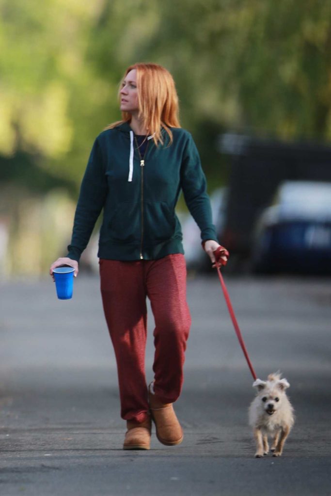 Brittany Snow in a Green Track Jacket