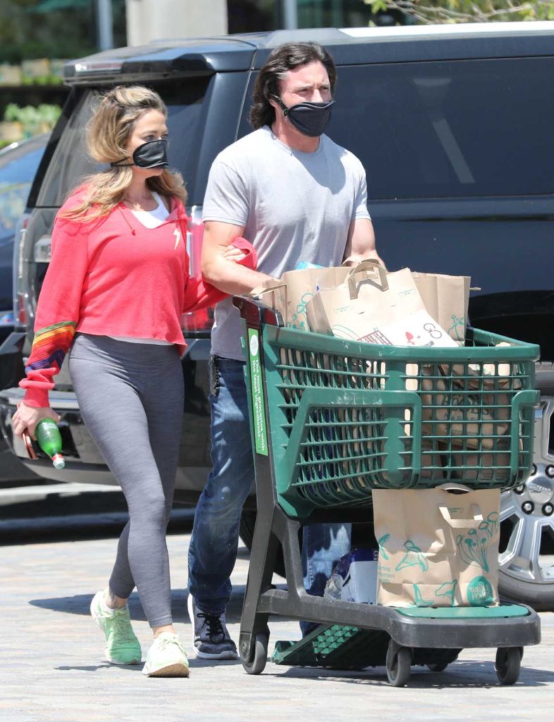 Denise Richards in a Face Mask