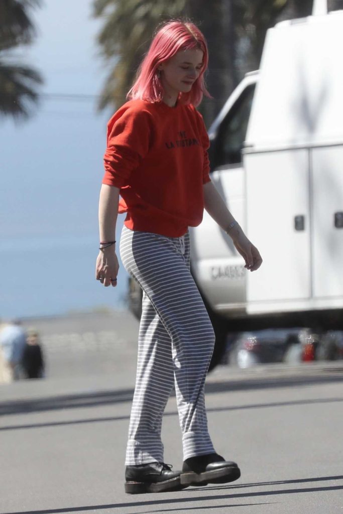 Esther McGregor in a Striped Pants