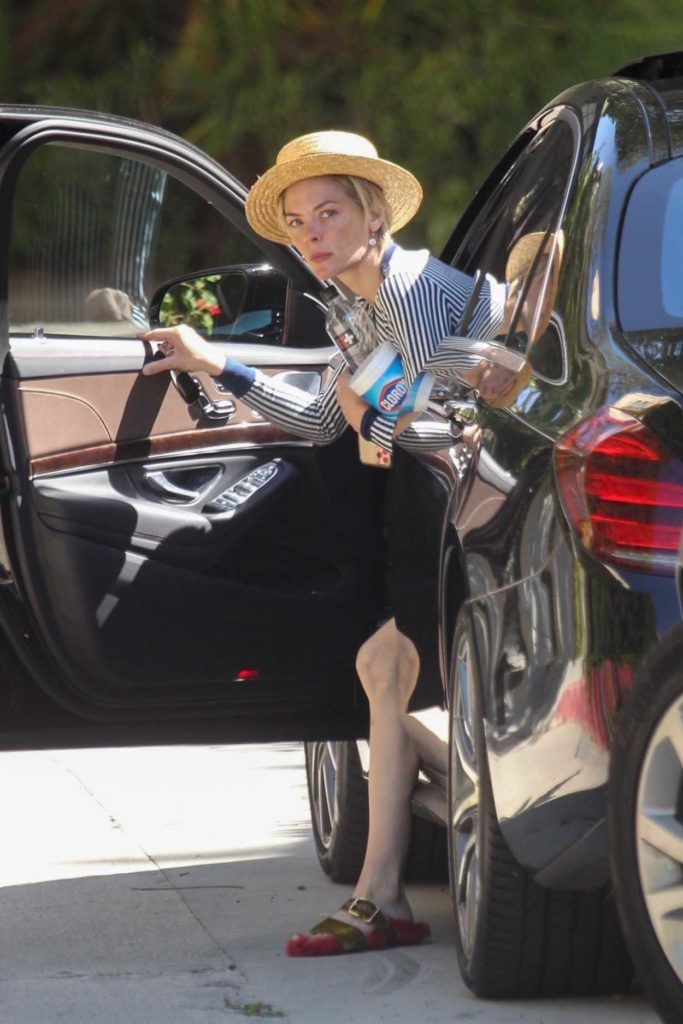 Jaime King in a Straw Hat