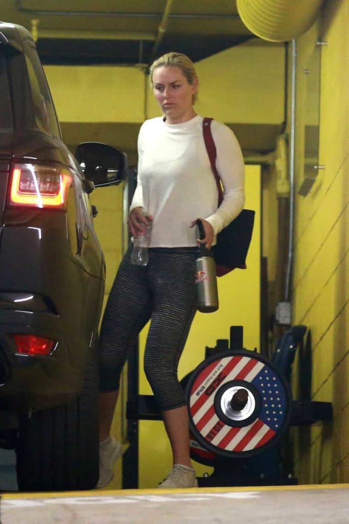 Lindsey Vonn in a White Sneakers