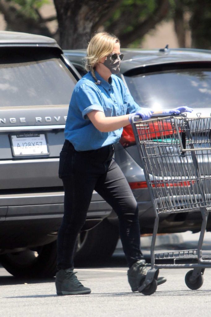 Amy Poehler in a Protective Mask
