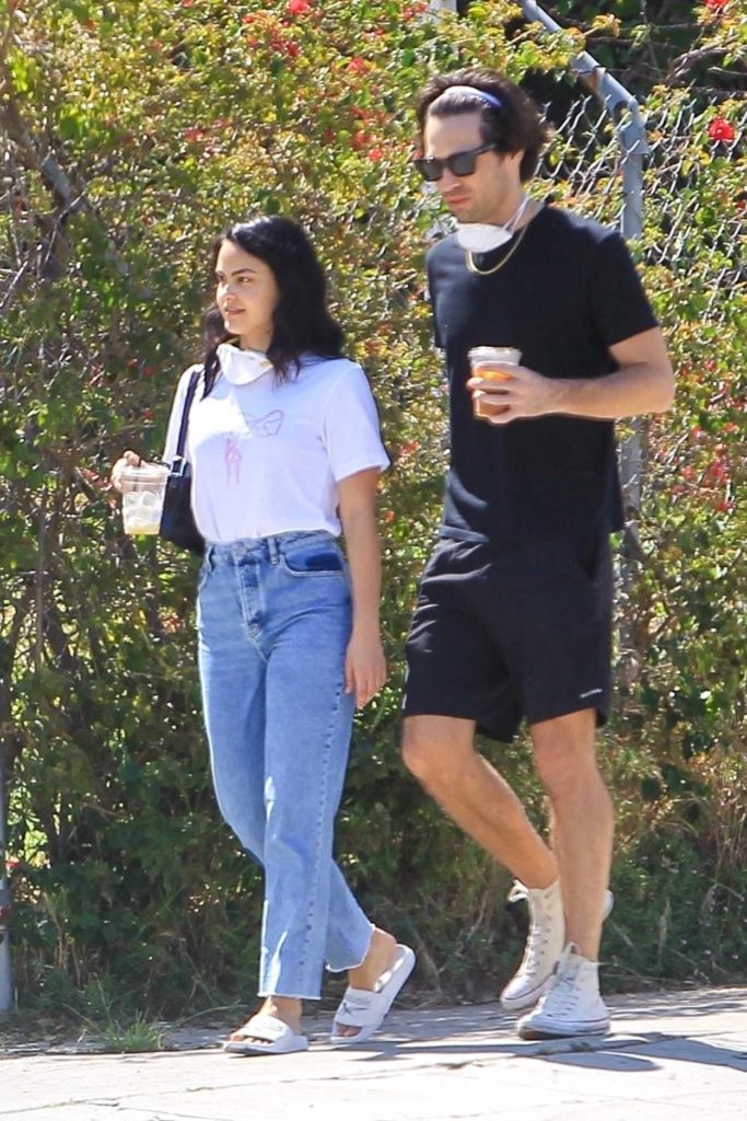 Camila Mendes in a White Tee