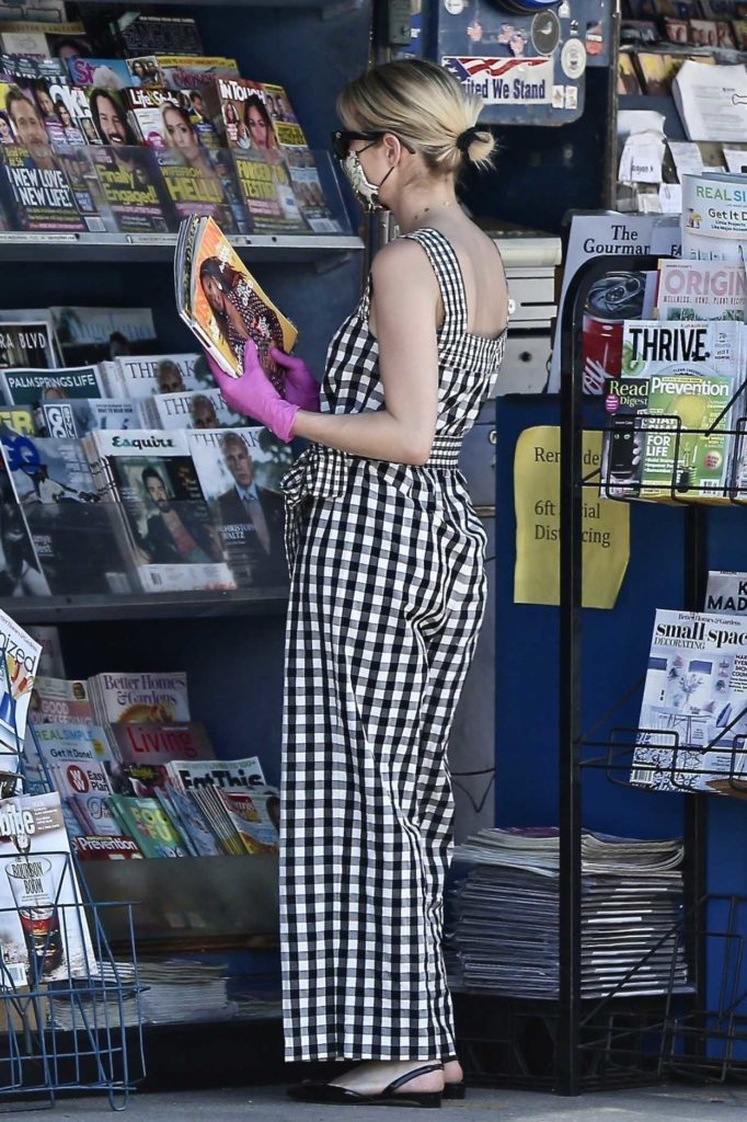 Emma Roberts in a Checked Coveralls