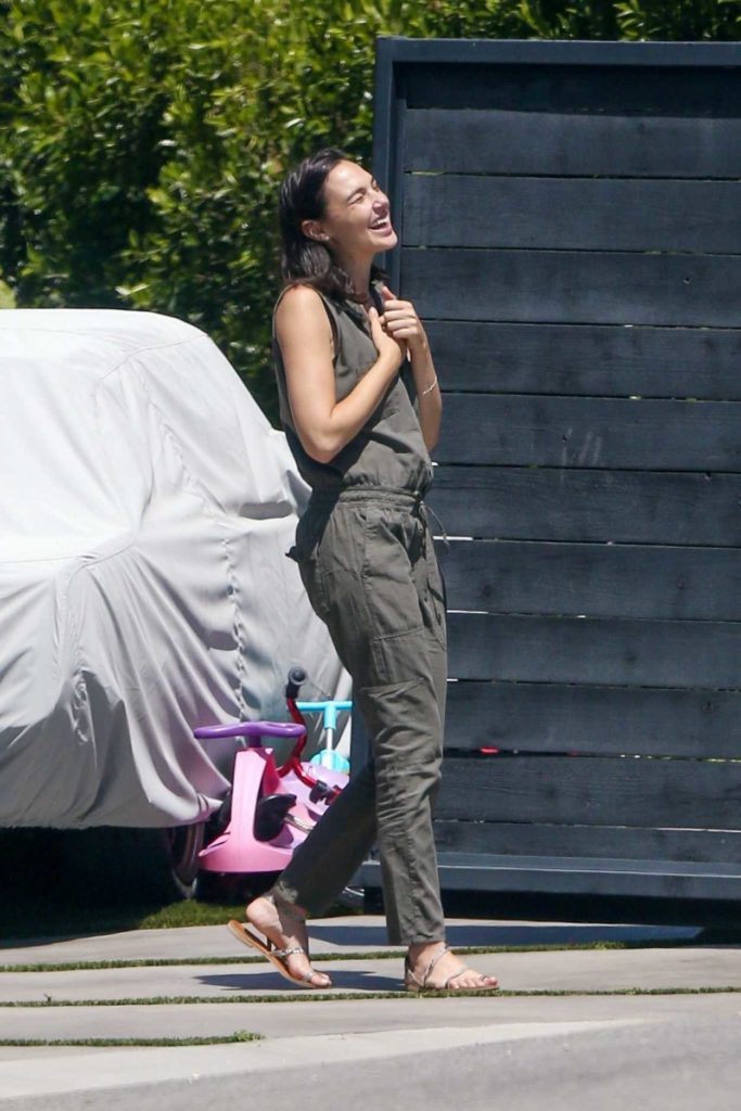 Gal Gadot in a Gray Jumpsuit