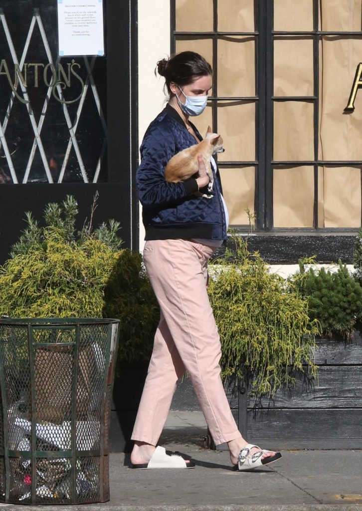 Hilary Rhoda in a Protective Mask