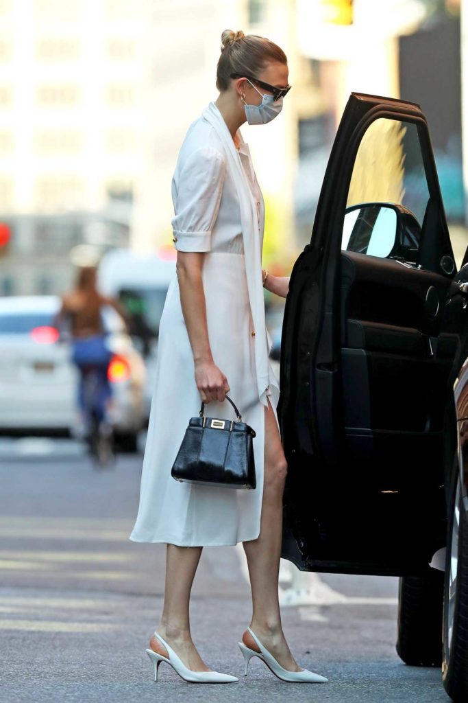 Karlie Kloss in a White Dress