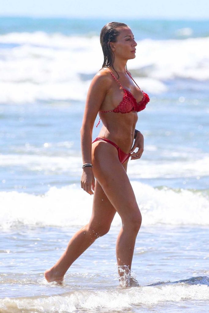 Alessia Tedeschi in a Red Bikini
