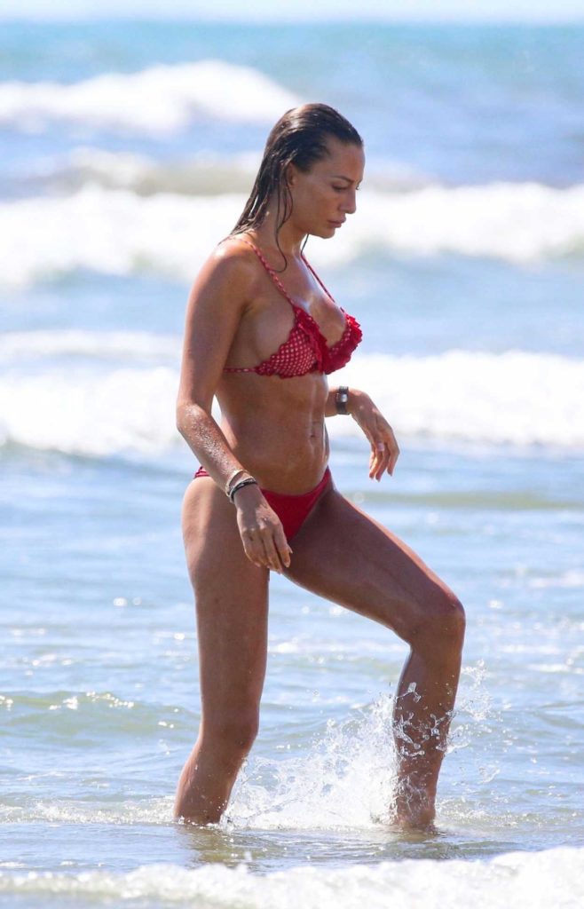 Alessia Tedeschi in a Red Bikini