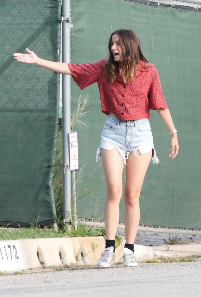 Ana de Armas in a Red Blouse
