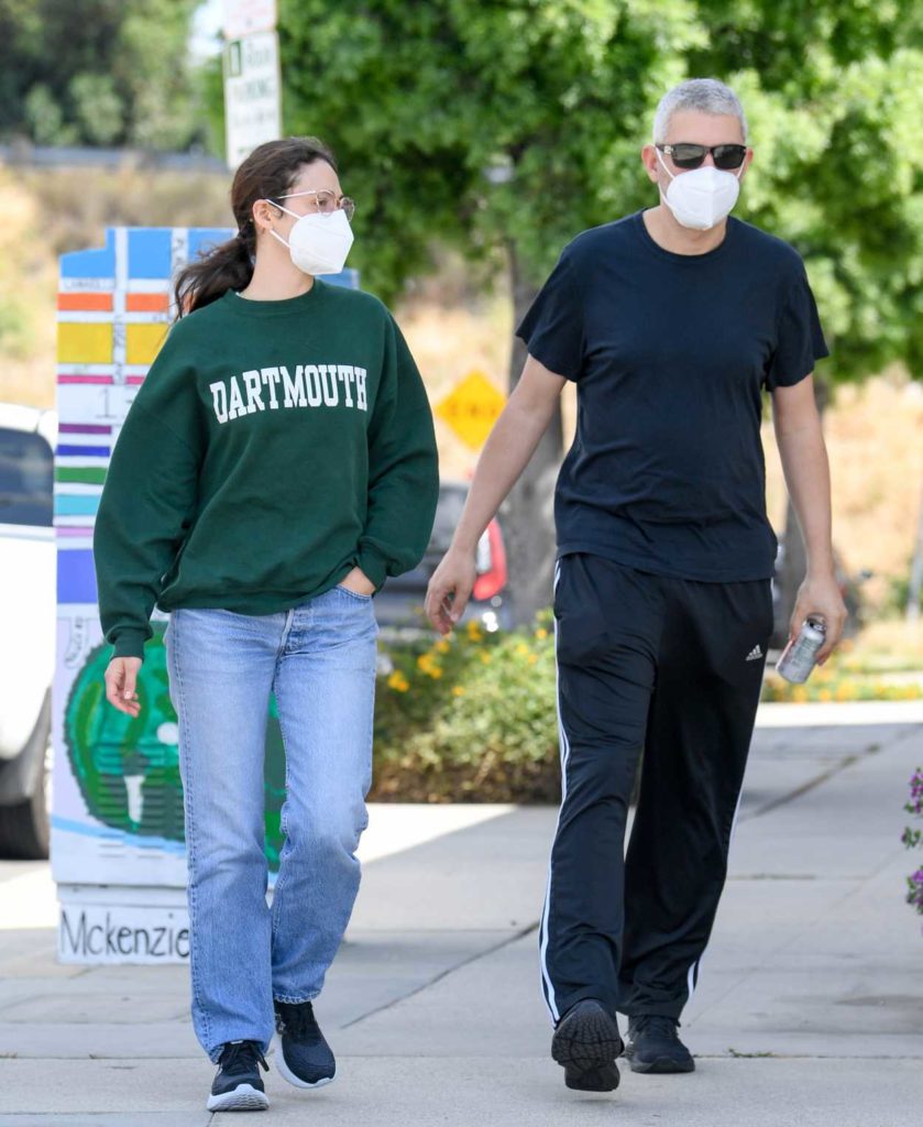 Emmy Rossum in a Protective Mask