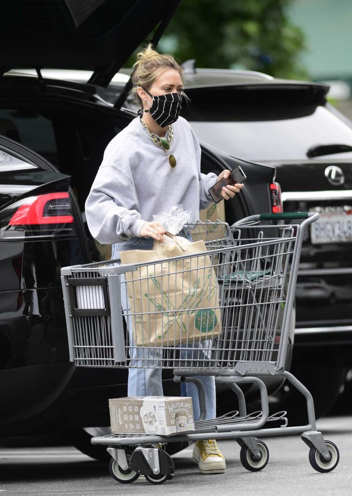 Hilary Duff in a Protective Mask