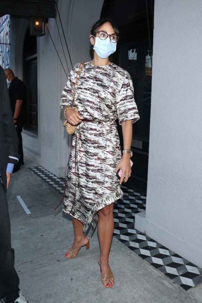 Jordana Brewster in a Protective Mask