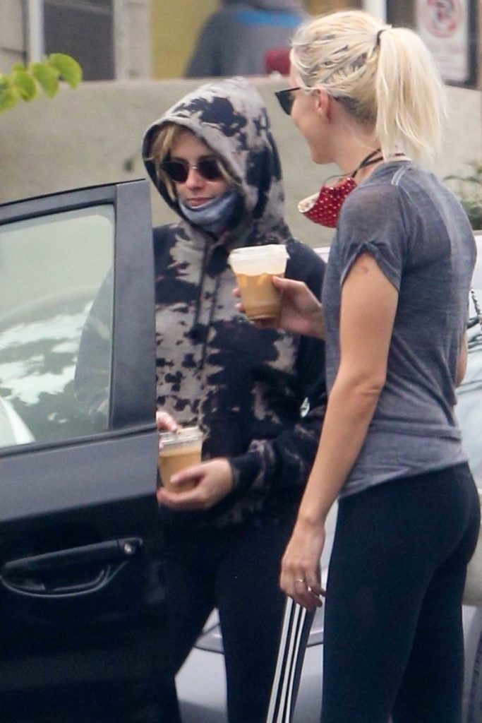 Kristen Stewart in a Camo Hoody