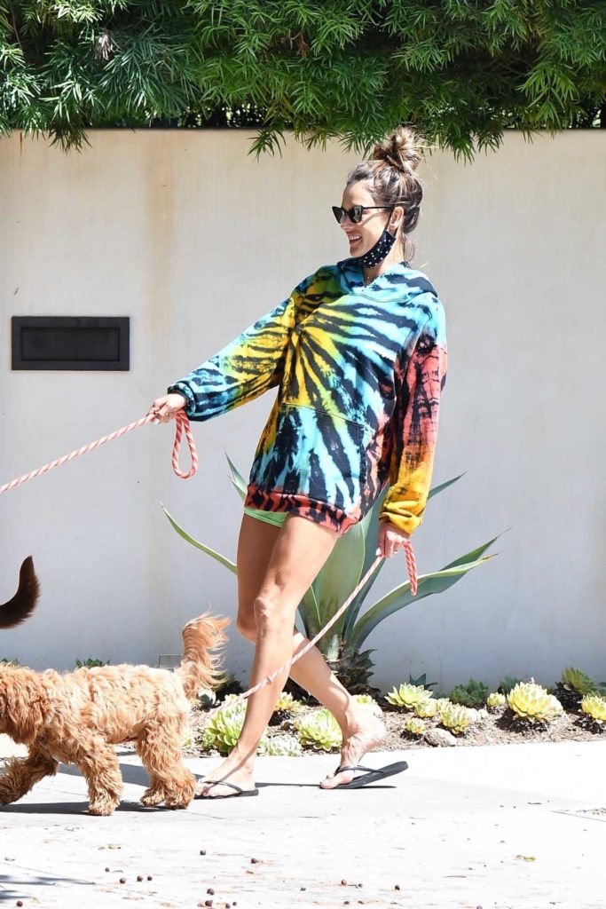 Alessandra Ambrosio in a Full Colour Hoody