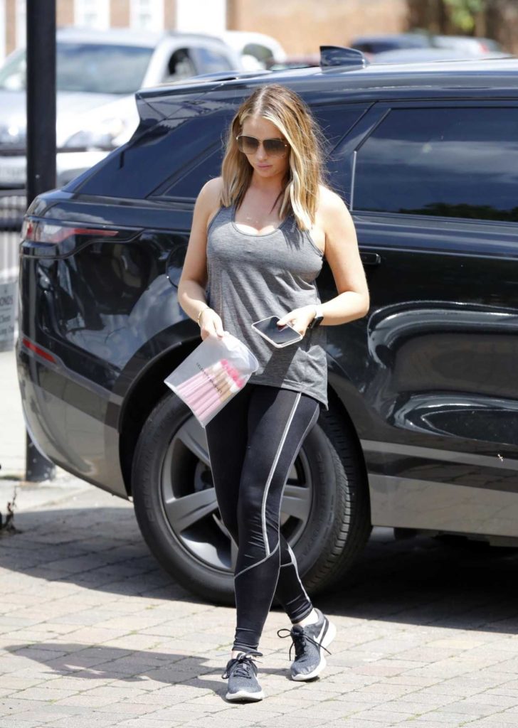 Amy Childs in a Gray Tank Top