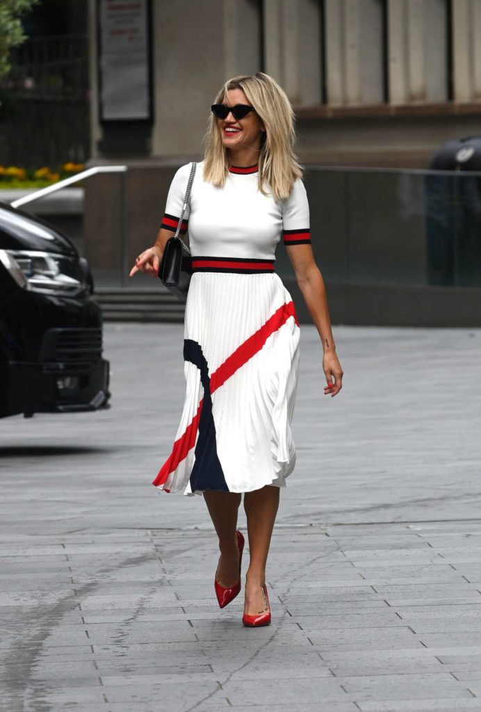 Ashley Roberts in a White Skirt