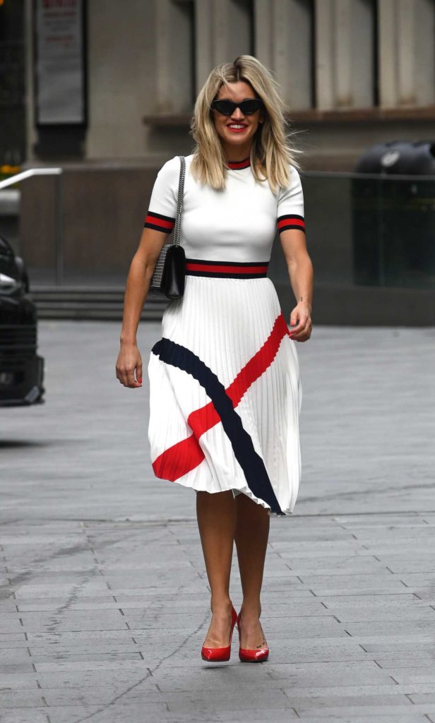 Ashley Roberts in a White Skirt
