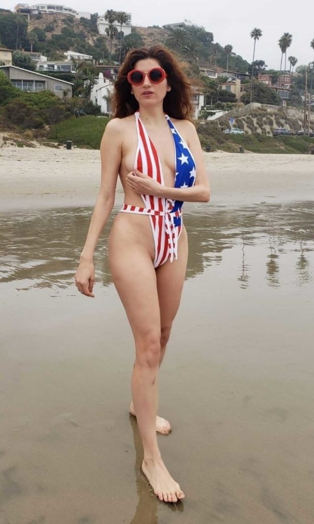 Blanca Blanco in American Colors Swimsuit