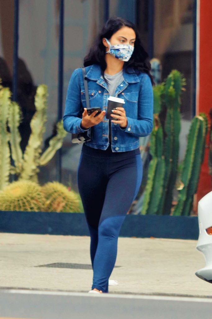 Camila Mendes in a Blue Denim Jacket
