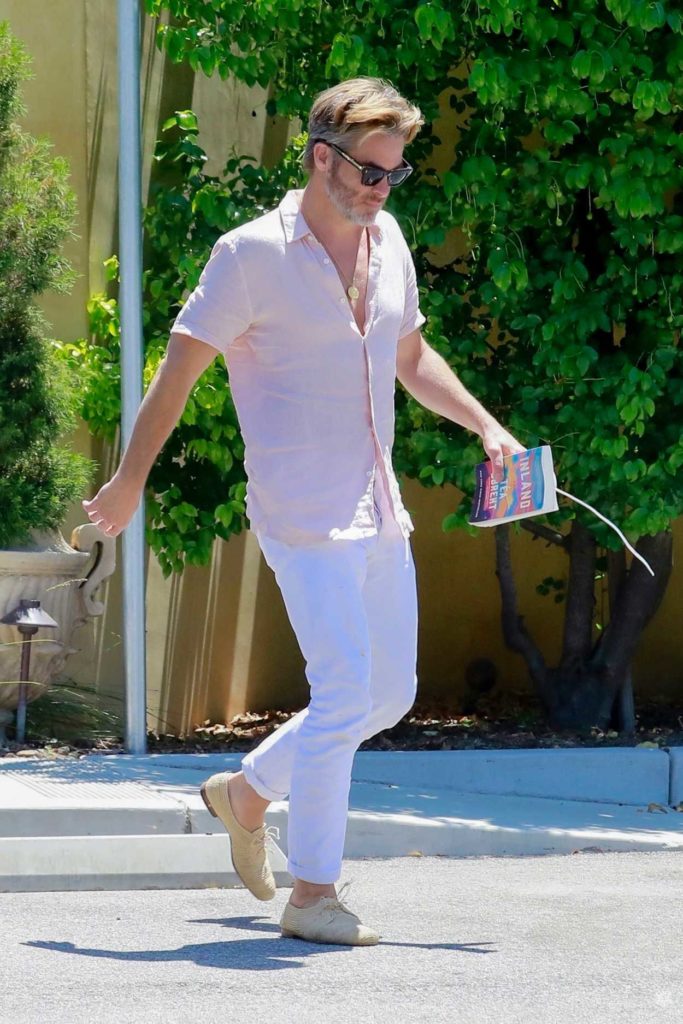 Chris Pine in a White Pants