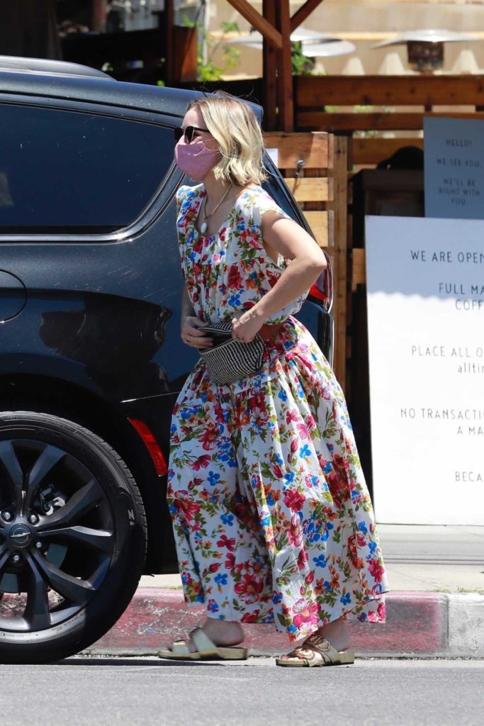 Kristen Bell in a Floral Dress