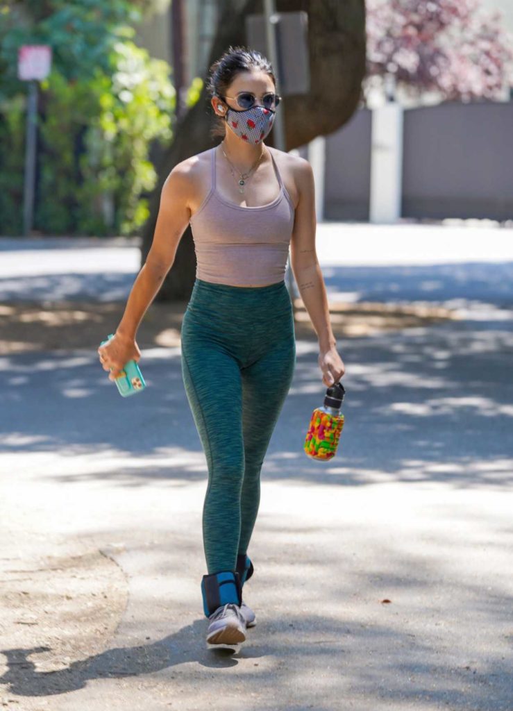Lucy Hale in a Protective Mask