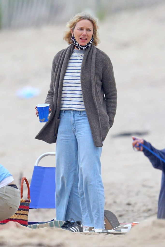 Naomi Watts in a Striped Tee