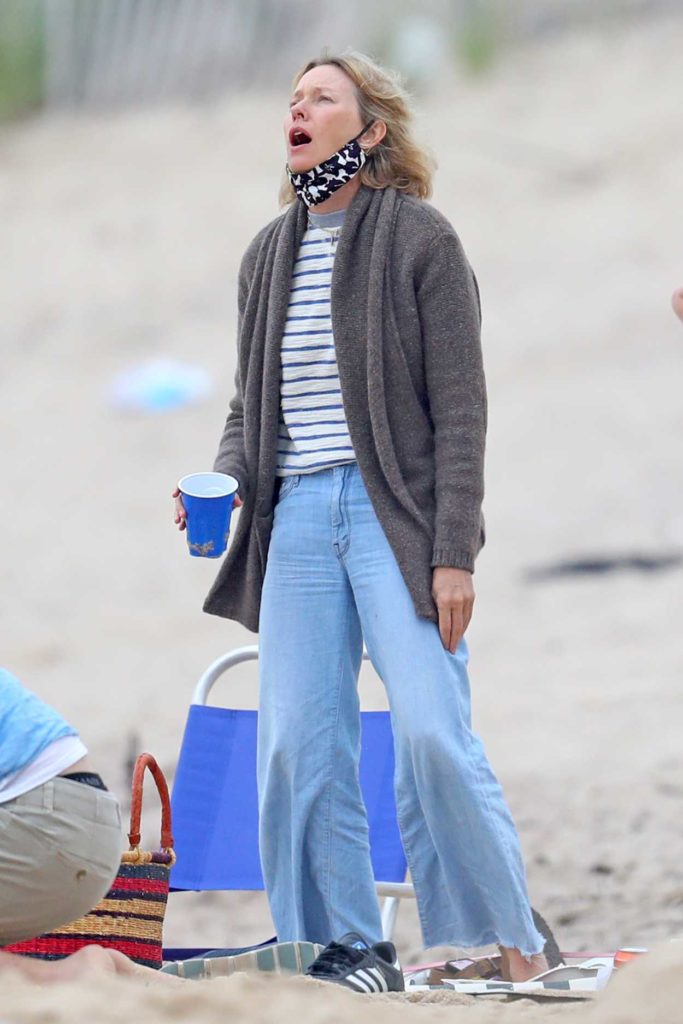 Naomi Watts in a Striped Tee