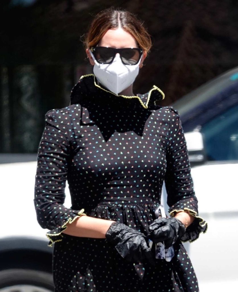 Ashley Tisdale in a Protective Mask
