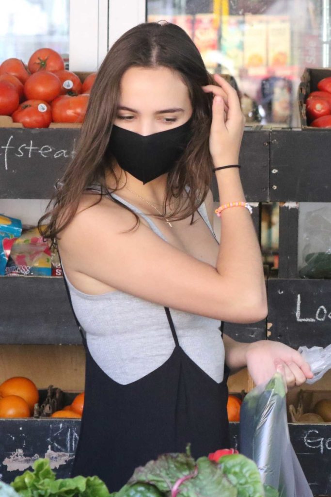 Bailee Madison in a Black Protective Mask