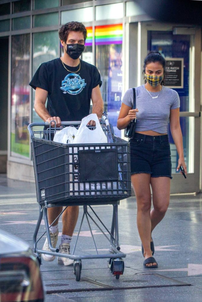 Camila Mendes in a Protective Mask