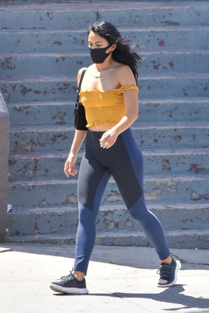 Camila Mendes in a Yellow Top