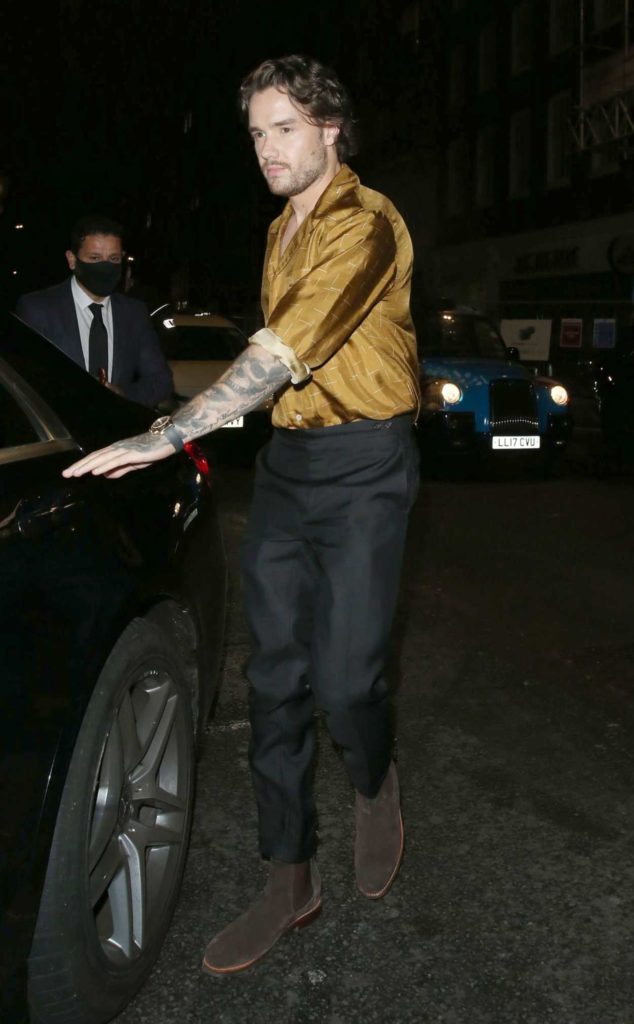 Liam Payne in a Gold Shirt