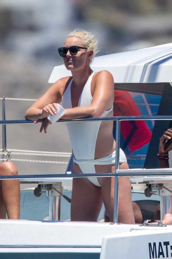 Lindsey Vonn in a White Swimsuit