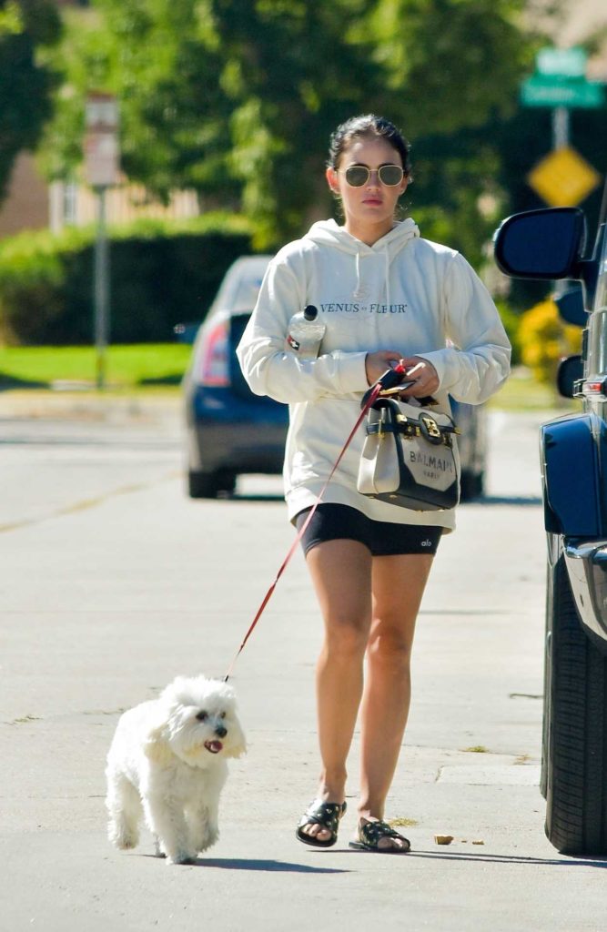 Lucy Hale in a White Hoody