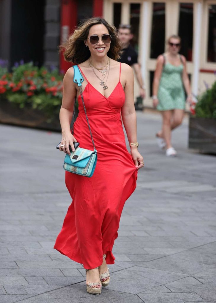 Myleene Klass in a Red Dress