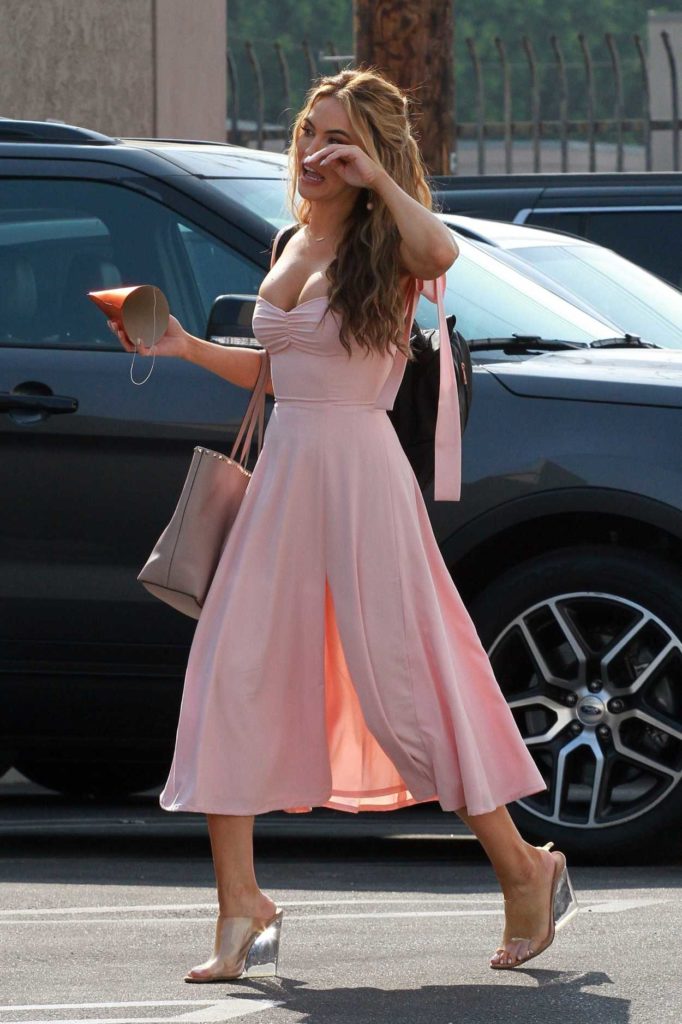 Chrishell Stause in a Pink Dress