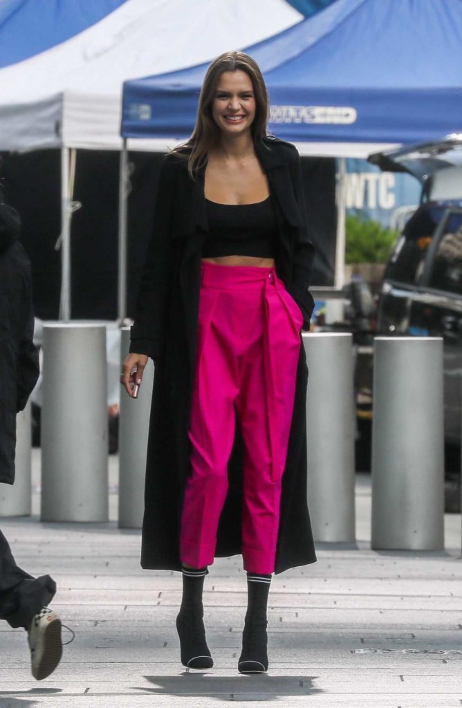 Josephine Skriver in a Pink Pants