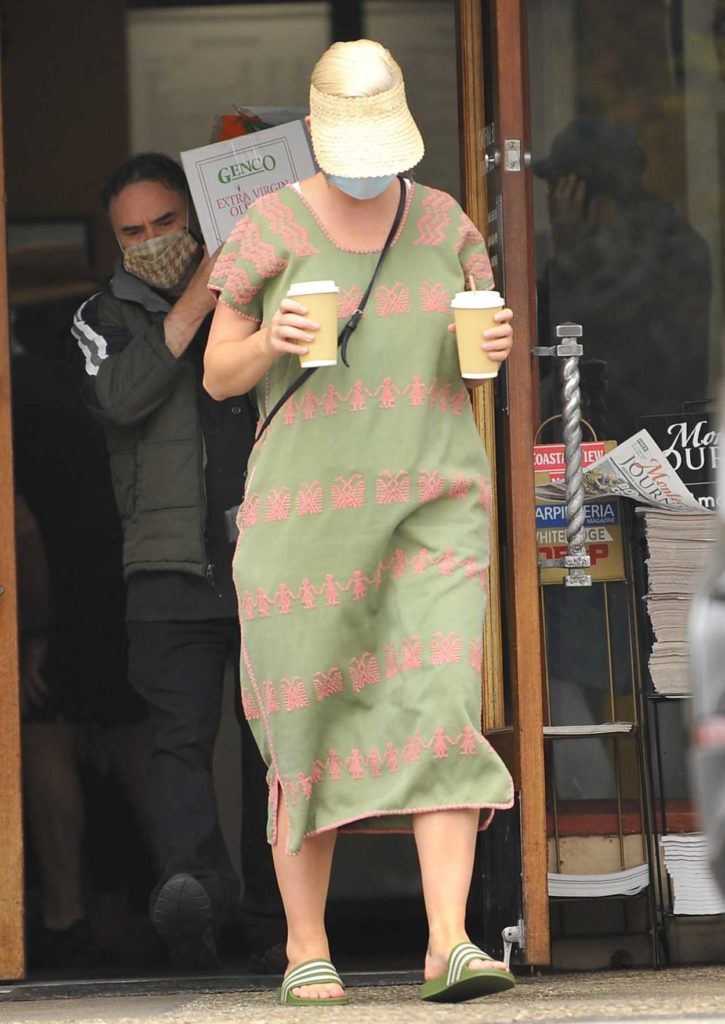 Katy Perry in an Olive Dress