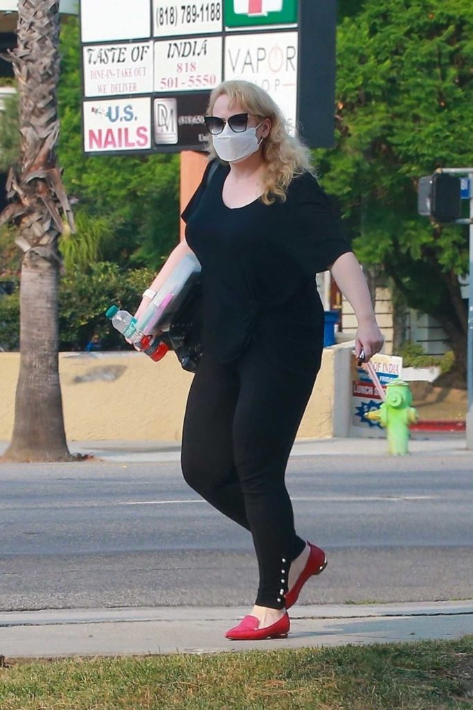 Rebel Wilson in a Protective Mask