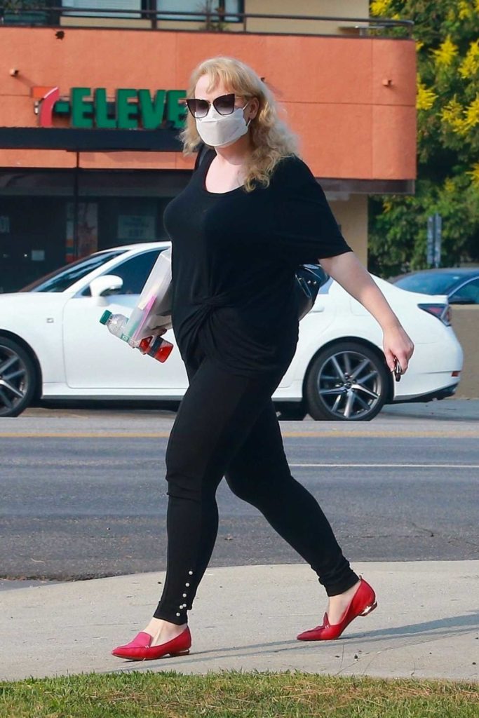 Rebel Wilson in a Protective Mask